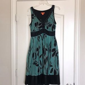 EMPIRE A-Line Floral Turquoise dress